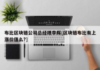 布比区块链公司总经理李辉[区块链布比有上涨价值么?]